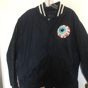 Mishka denim varsity jacket Large